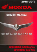 2018-2019 Honda Goldwing GL1800 Service Repair Manual - Instant Download