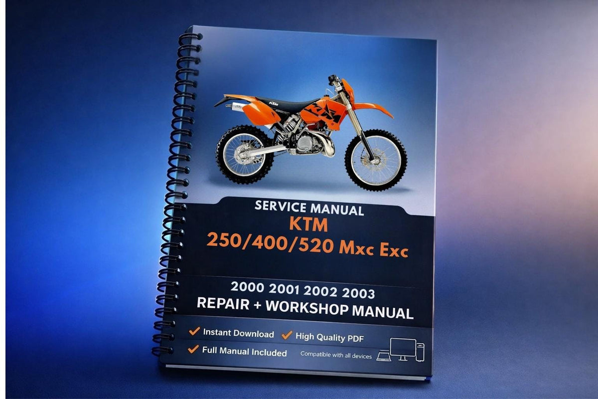 2000 2001 2002 2003 KTM - 250/400/520 Mxc Exc Racing Workshop Service Repair Manual