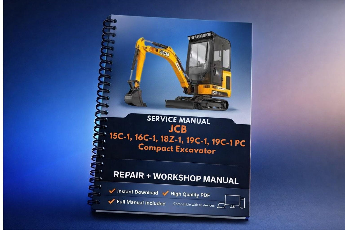 JCB 15C-1, 16C-1, 18Z-1, 19C-1, 19C-1 PC Compact Excavator Service Repair Manual