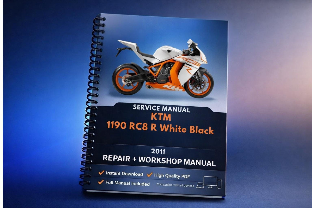 2011 KTM - 1190 RC8 R White Black - Service Workshop Repair Manual