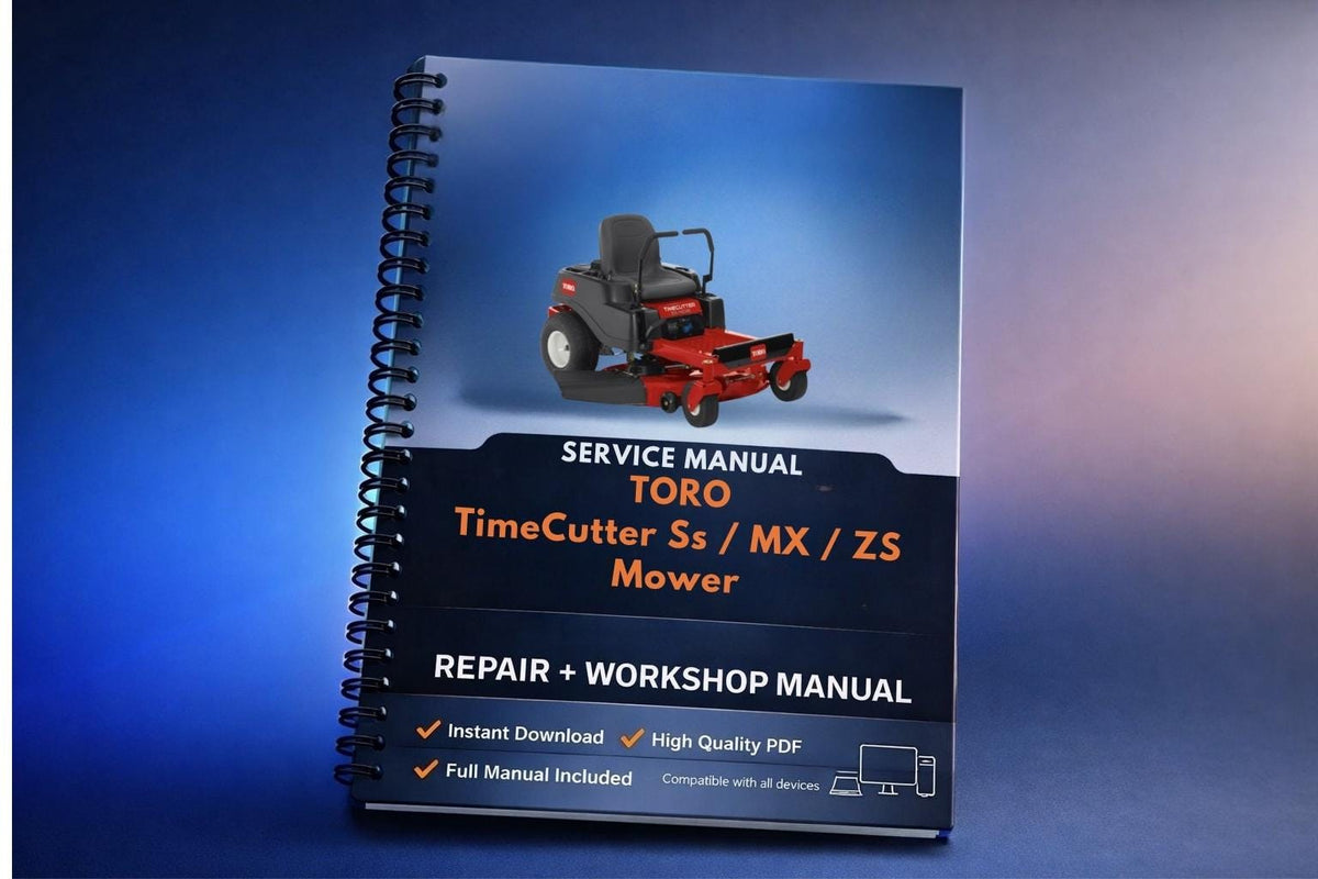 TORO TimeCutter Ss / MX / ZS Mower Service Repair Workshop Manual