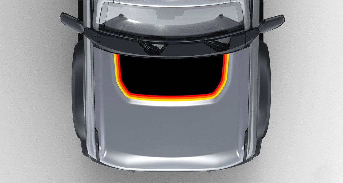 Retro 2021+ Ford Bronco Hood Overlay for 2021 2022 2023
