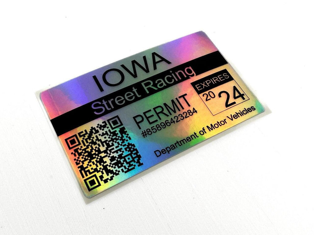 Fun Street Racing Permit Joke Sticker Decal JDM