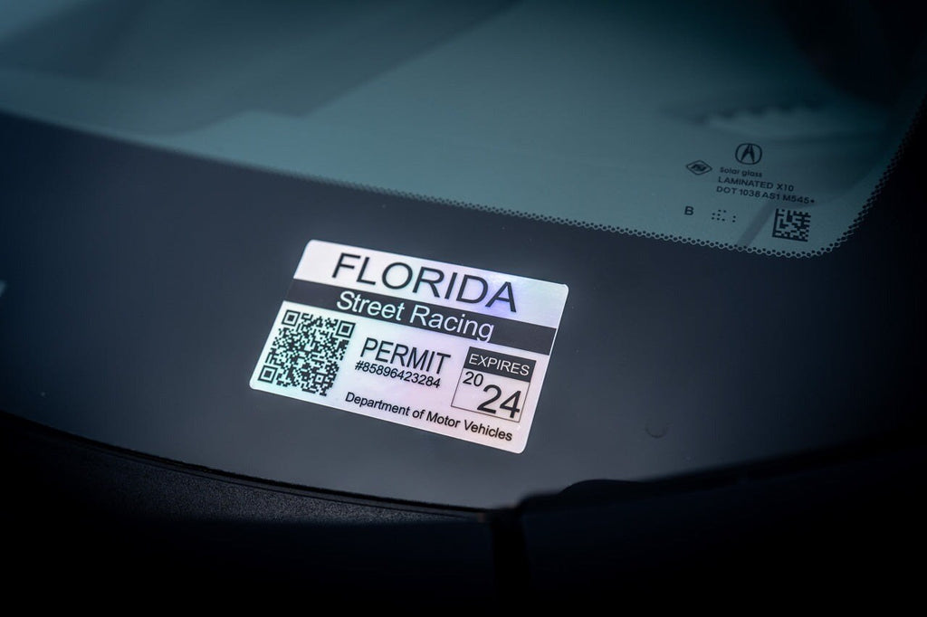 Fun Street Racing Permit Joke Sticker Decal JDM