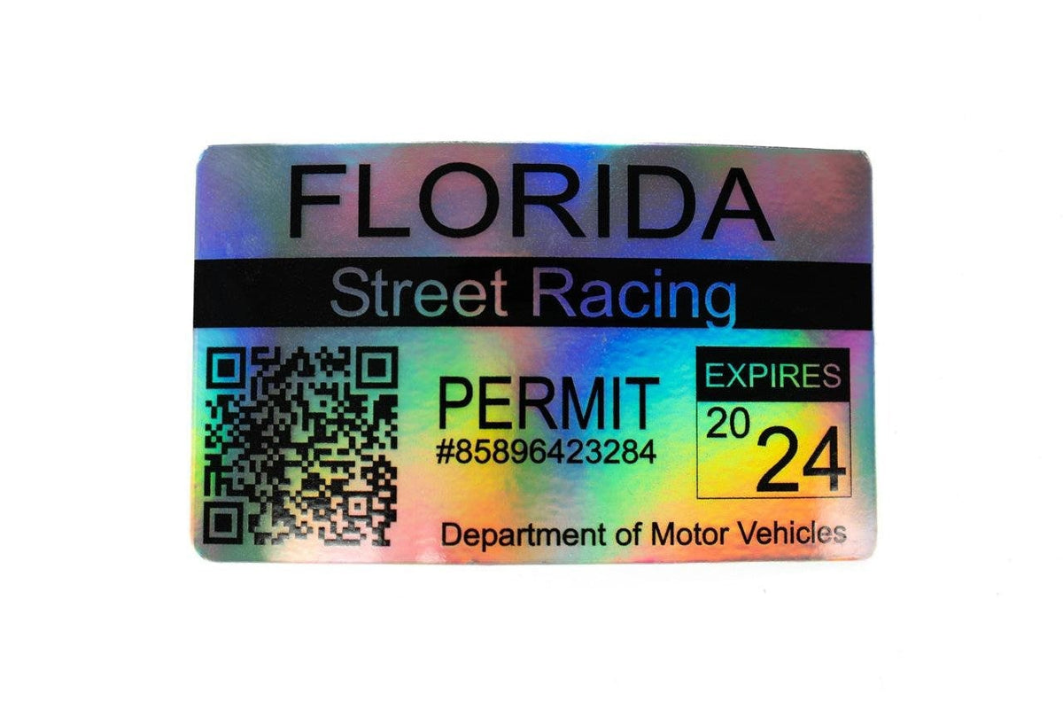 Fun Street Racing Permit Joke Sticker Decal JDM