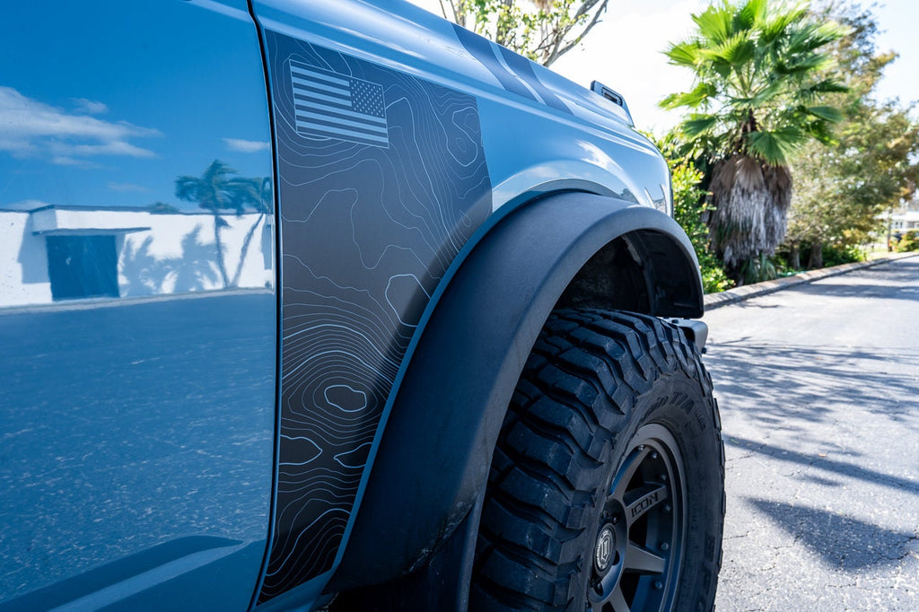 Bronco Fender Overlays Decals Like Everglades 2021 2022 2023