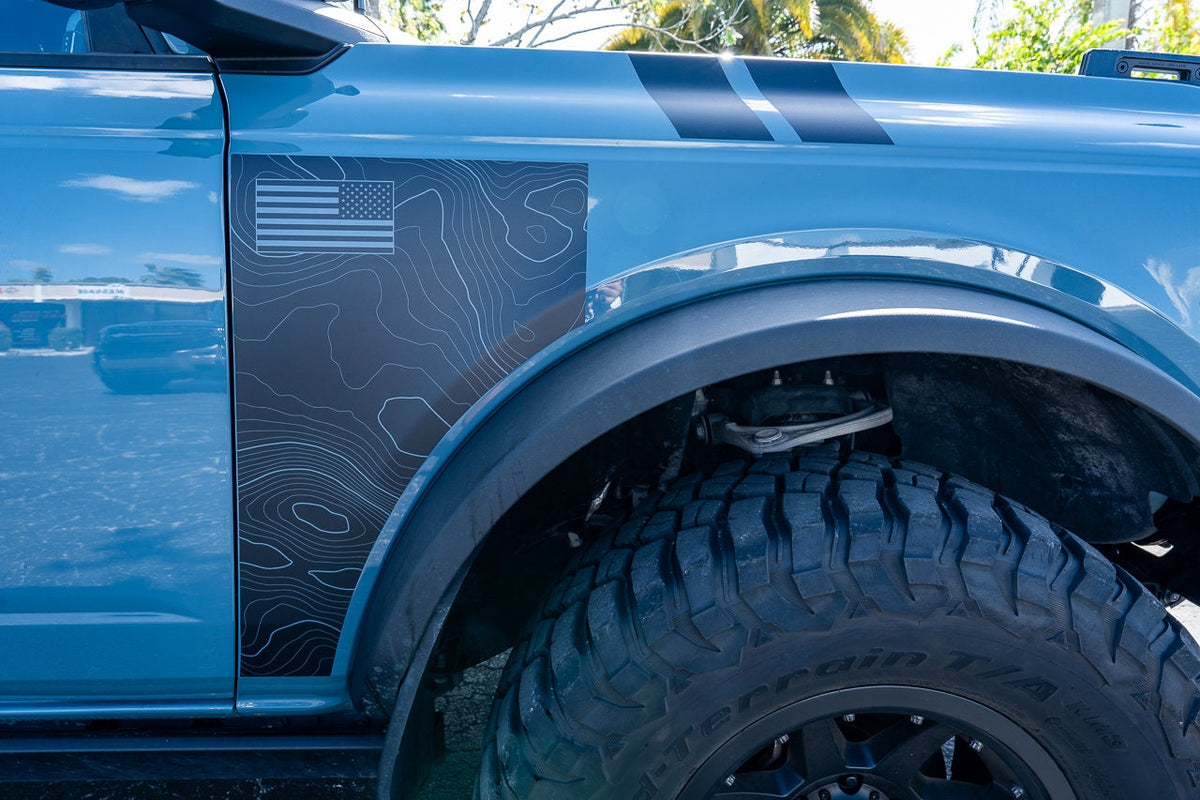 Bronco Fender Overlays Decals Like Everglades 2021 2022 2023
