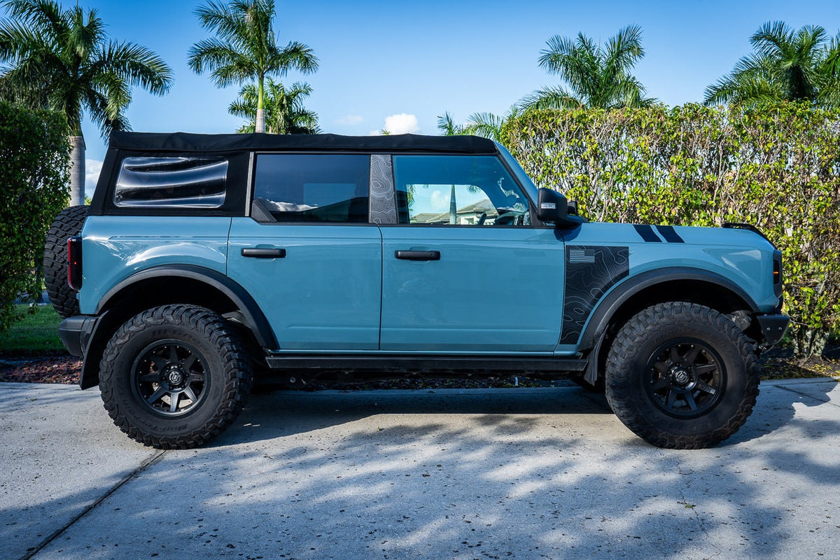 Bronco Fender Overlays Decals Like Everglades 2021 2022 2023