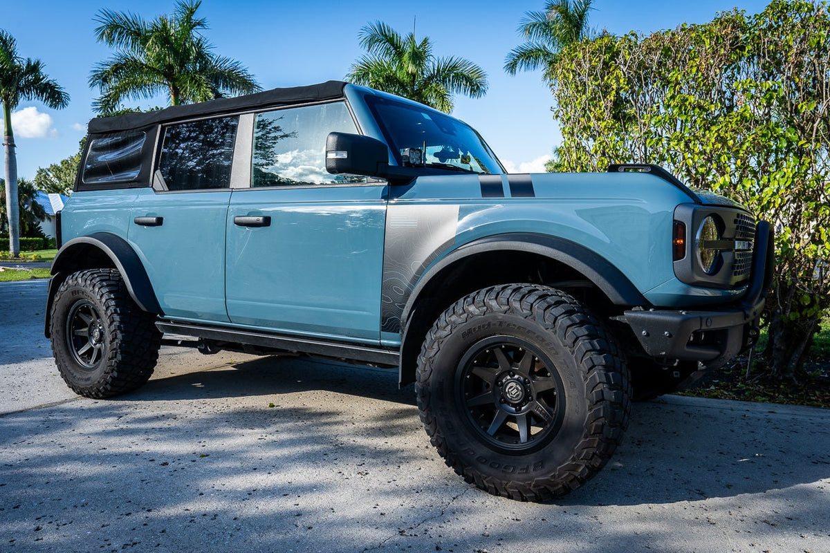 Bronco Fender Overlays Decals Like Everglades 2021 2022 2023