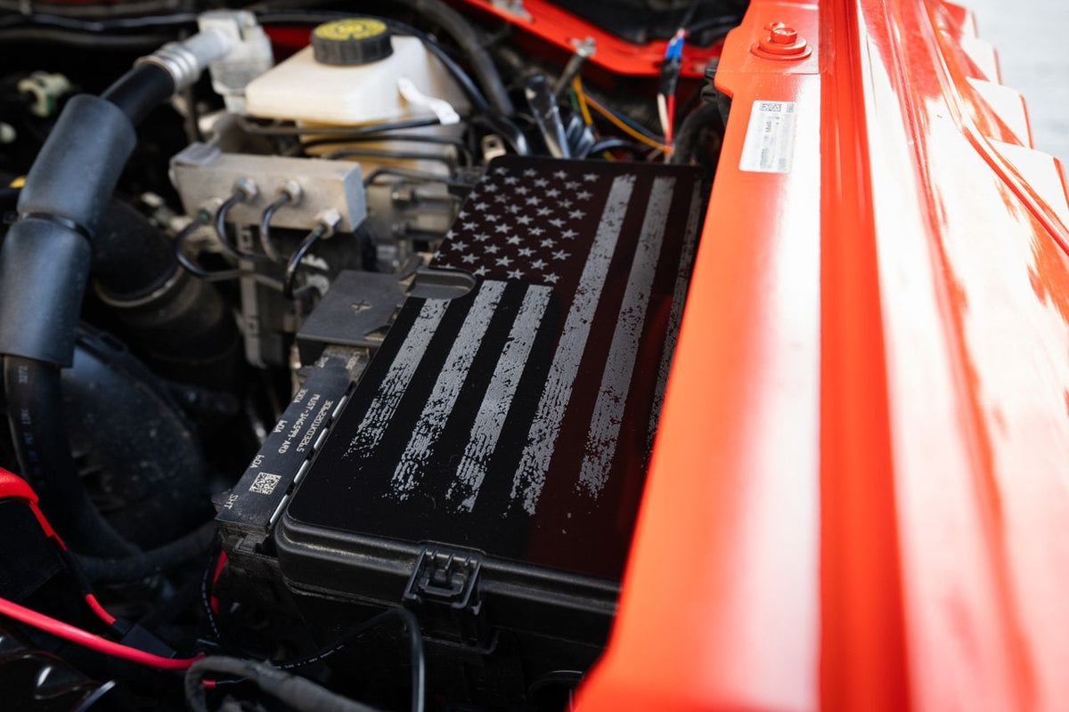 2021+ Bronco Fuse Box Acrylic Plate Flag or Topographic Design