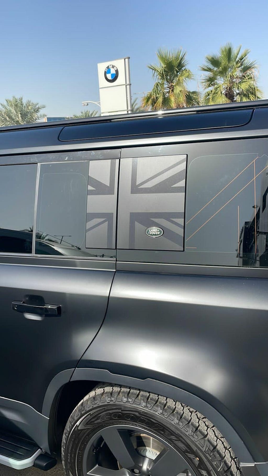 Rear Window Union Jack Overlay Decal for Defender 110 / 130 2020 2021 2022 2023 2024 2025 2026
