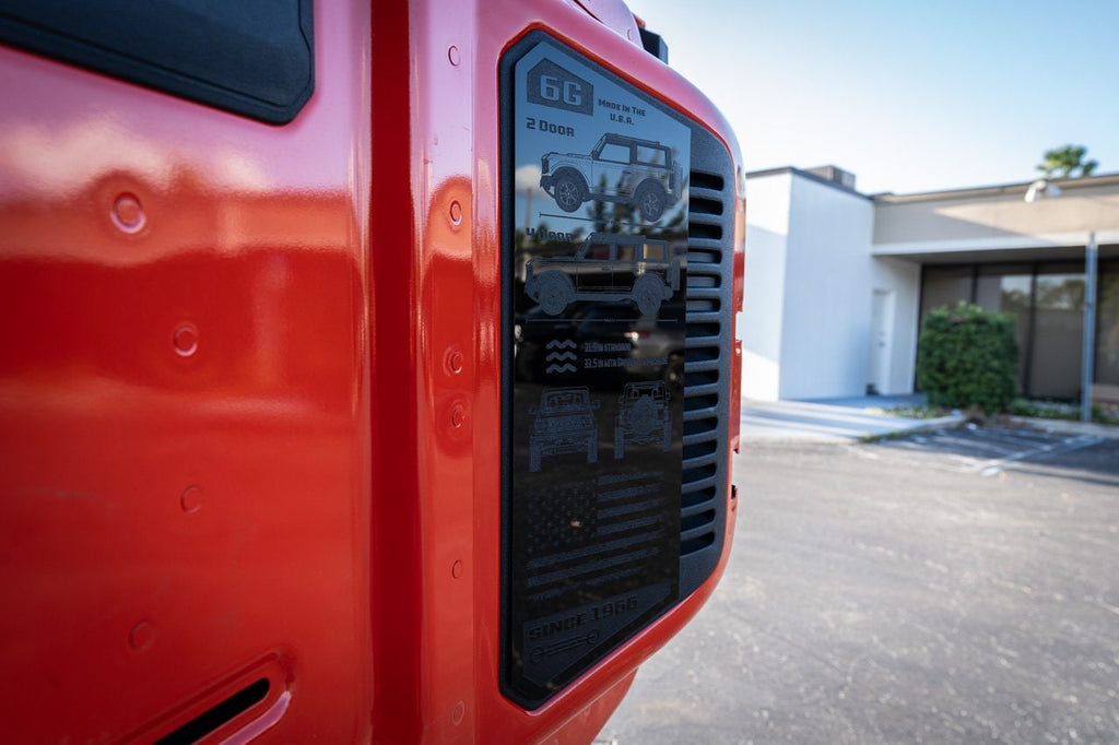 For Bronco 6G Acrylic Tailgate Plate - Bronco Gift 2021 2022 2023 2024
