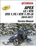 2016-2017 Yamaha Apex LE / XTX Snowmobile Service Repair Manual