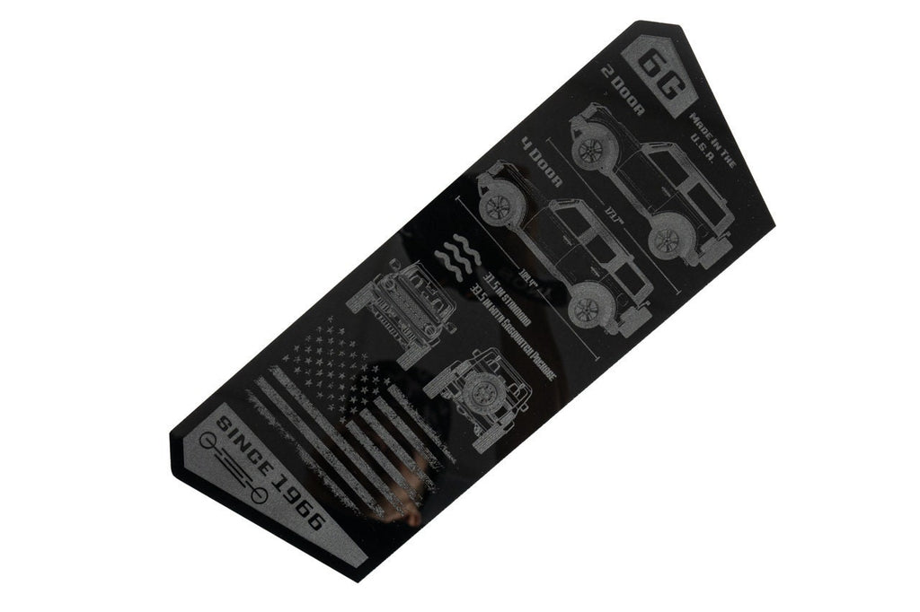 For Bronco 6G Acrylic Tailgate Plate - Bronco Gift 2021 2022 2023 2024