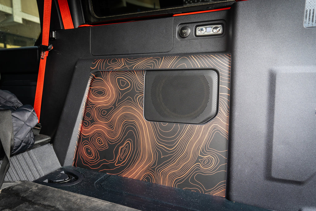 2021+ Bronco Topographic Map Cargo Area Overlays - Decals Stickers - 4 Door