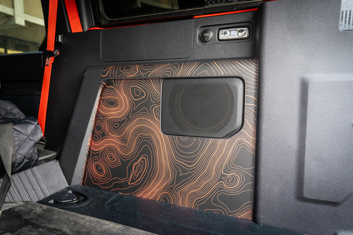 2021+ Bronco Topographic Map Cargo Area Overlays - Decals Stickers - 4 Door