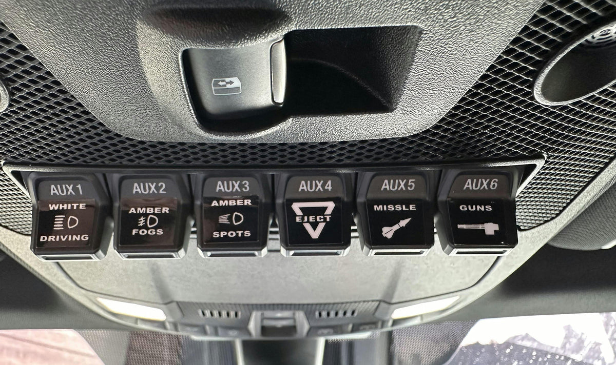 2017-2020 F-150 Raptor / 2017-2023 Super Duty Auxiliary Switch Label Overlays