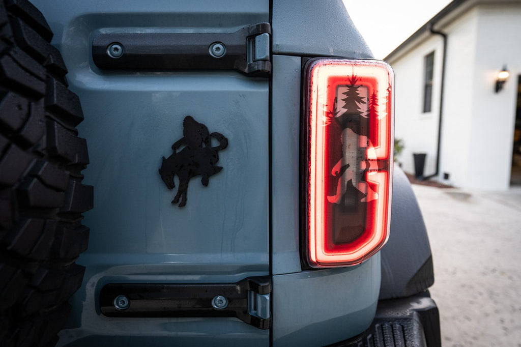Bronco Buckquatch Acrylic Tailgate Emblem for 2021 2022 2023 2024