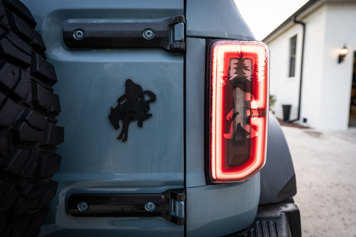 Bronco Buckquatch Acrylic Tailgate Emblem for 2021 2022 2023 2024