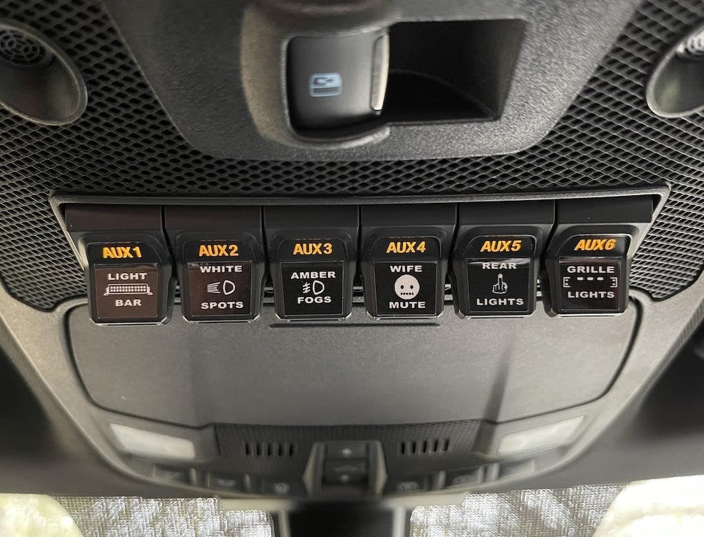 2017-2020 F-150 Raptor / 2017-2023 Super Duty Auxiliary Switch Label Overlays