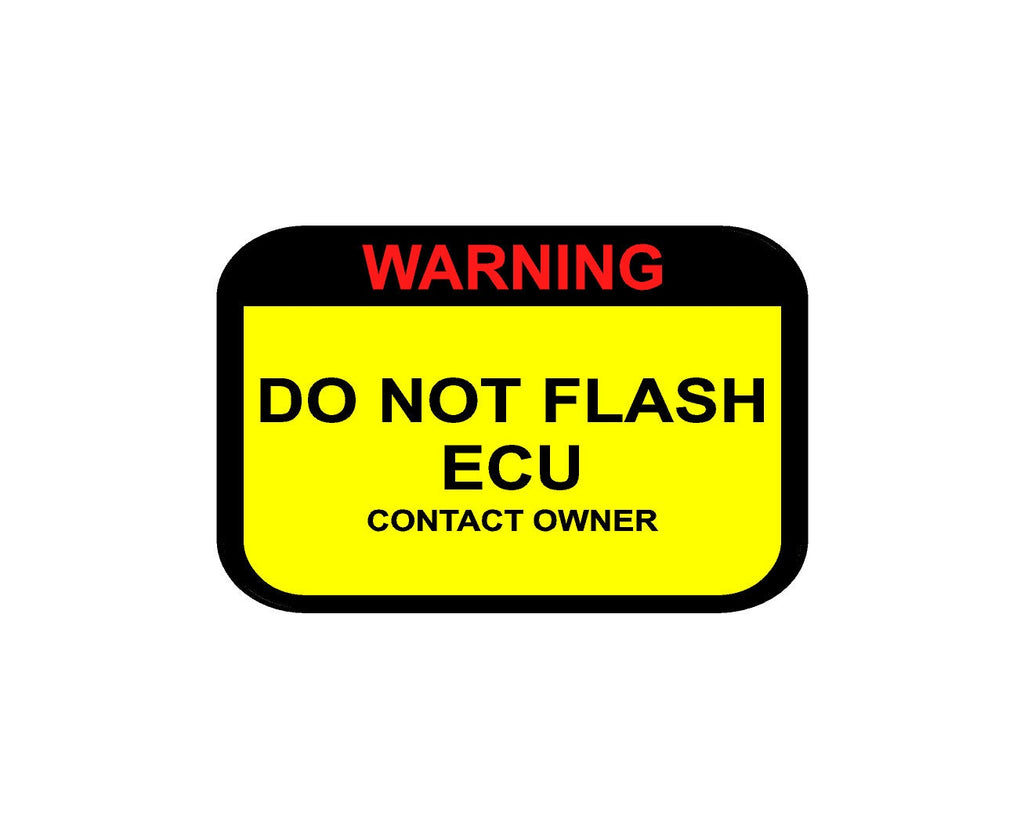 Do Not Flash ECU OBD Port Warning Sticker (Pair) for Flashing Tuning