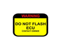 Do Not Flash ECU OBD Port Warning Sticker (Pair) for Flashing Tuning