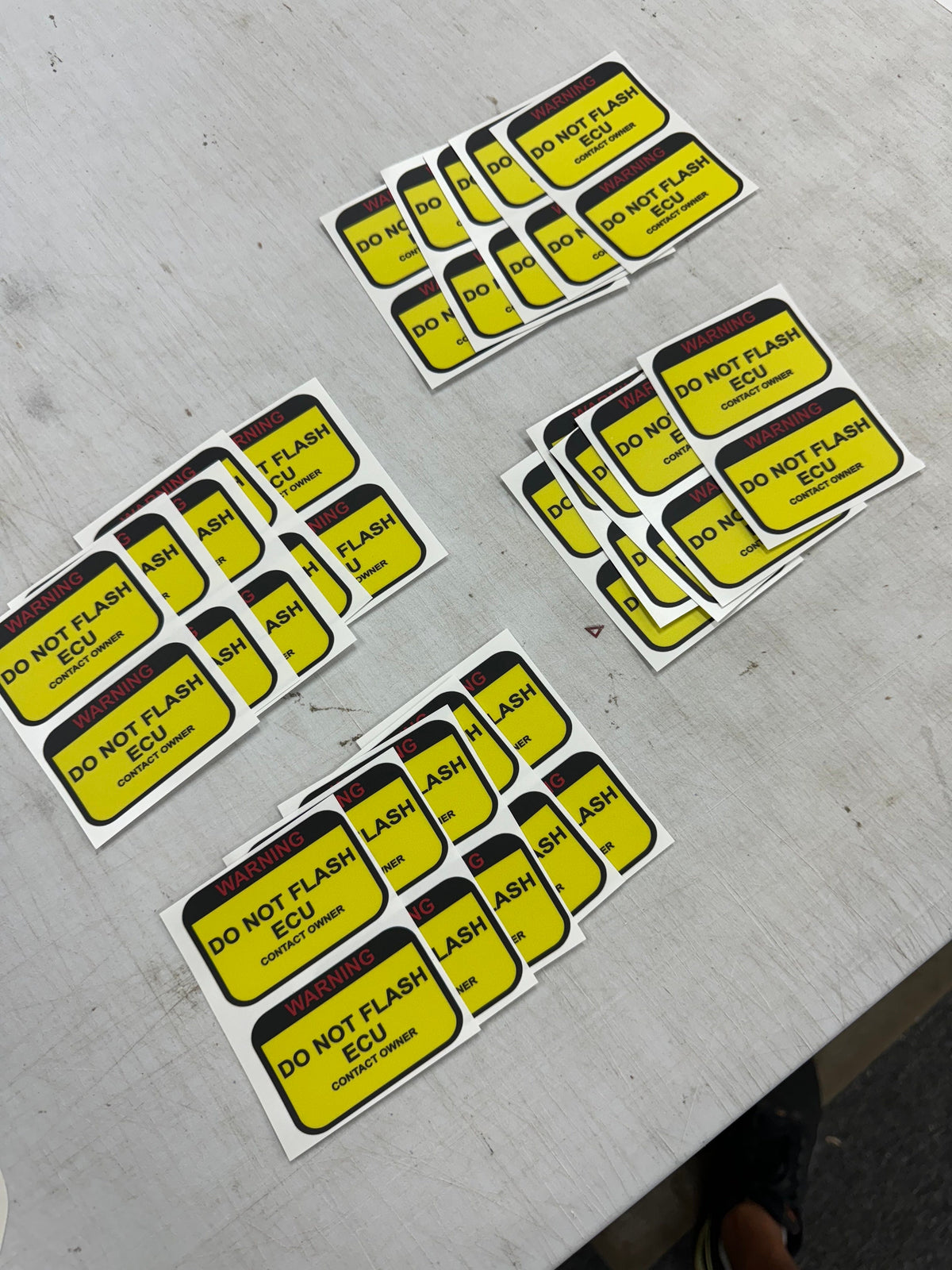 Do Not Flash ECU OBD Port Warning Sticker (Pair) for Flashing Tuning
