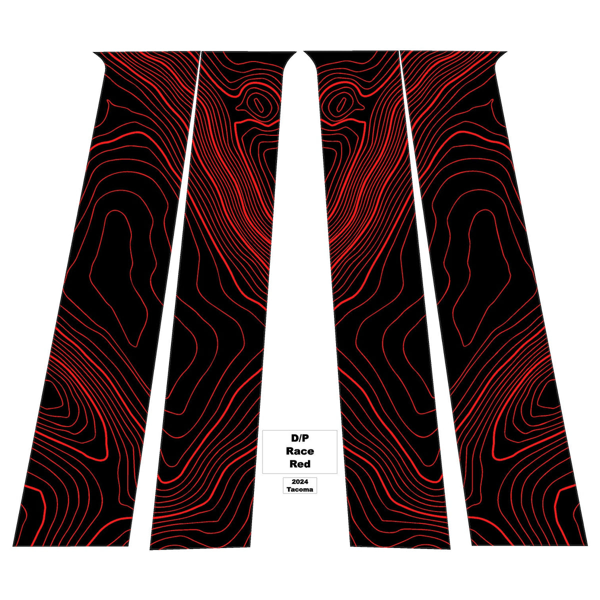 2025 Toyota 4Runner Topographic Map B Pillar Overlays Decals Stickers Graphics 6th Generation 2026