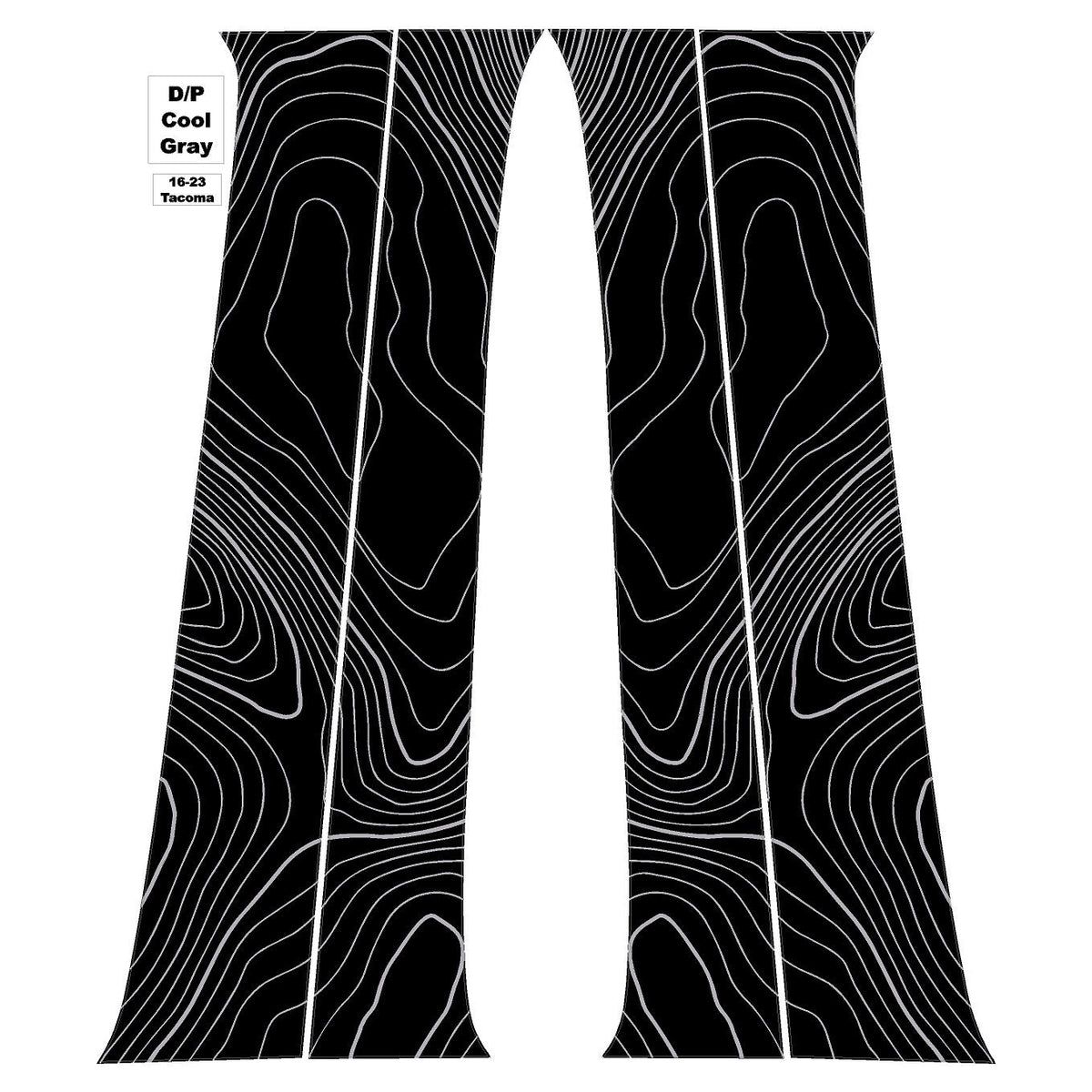 2016-2023 Toyota Tacoma Topographic Map B Pillar Overlays - 3rd Generation