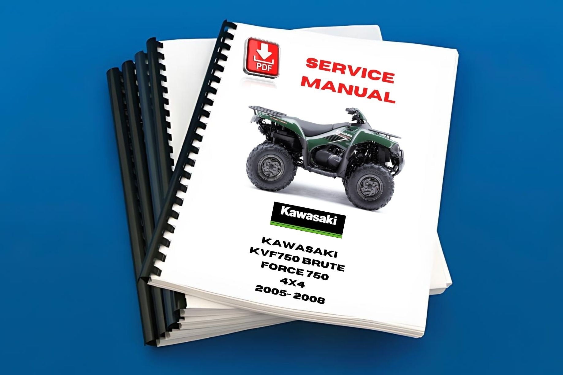 Kawasaki Kvf750 Brute Force 750 2005 2006 2007 2008 Service Repair Shop Manual