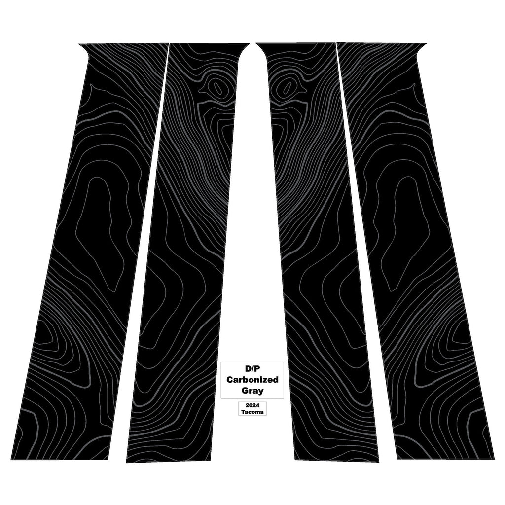 2025 Toyota 4Runner Topographic Map B Pillar Overlays Decals Stickers Graphics 6th Generation 2026