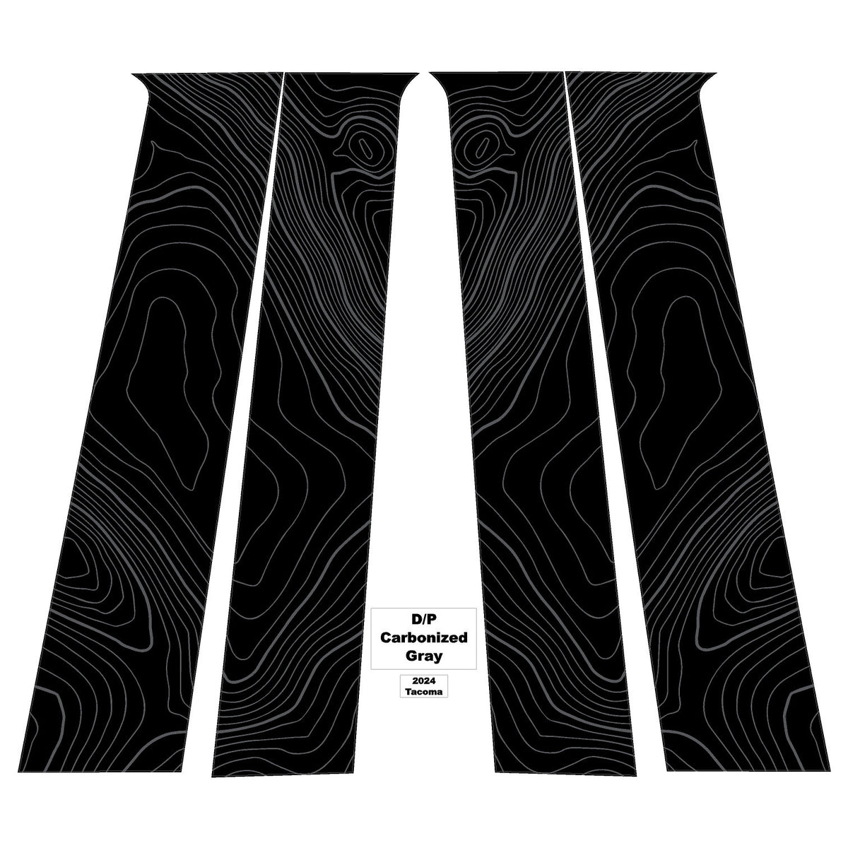2025 Toyota 4Runner Topographic Map B Pillar Overlays Decals Stickers Graphics 6th Generation 2026