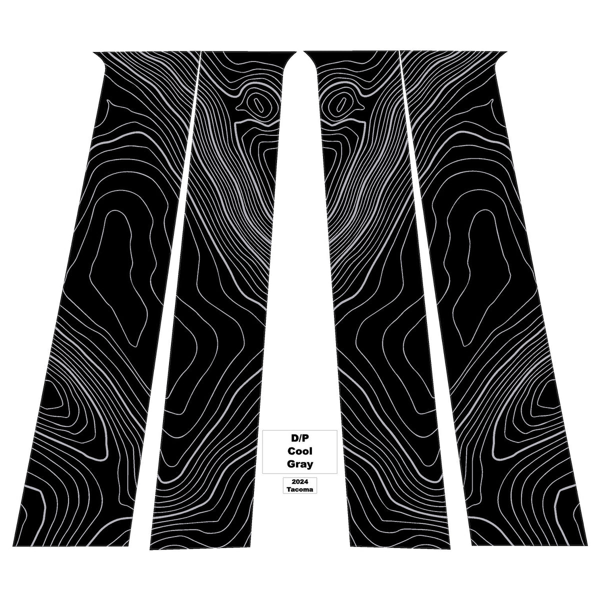 2025 Toyota 4Runner Topographic Map B Pillar Overlays Decals Stickers Graphics 6th Generation 2026