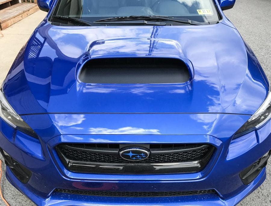 2015-2021 Subaru WRX STI 3D Carbon Hood Scoop Overlay