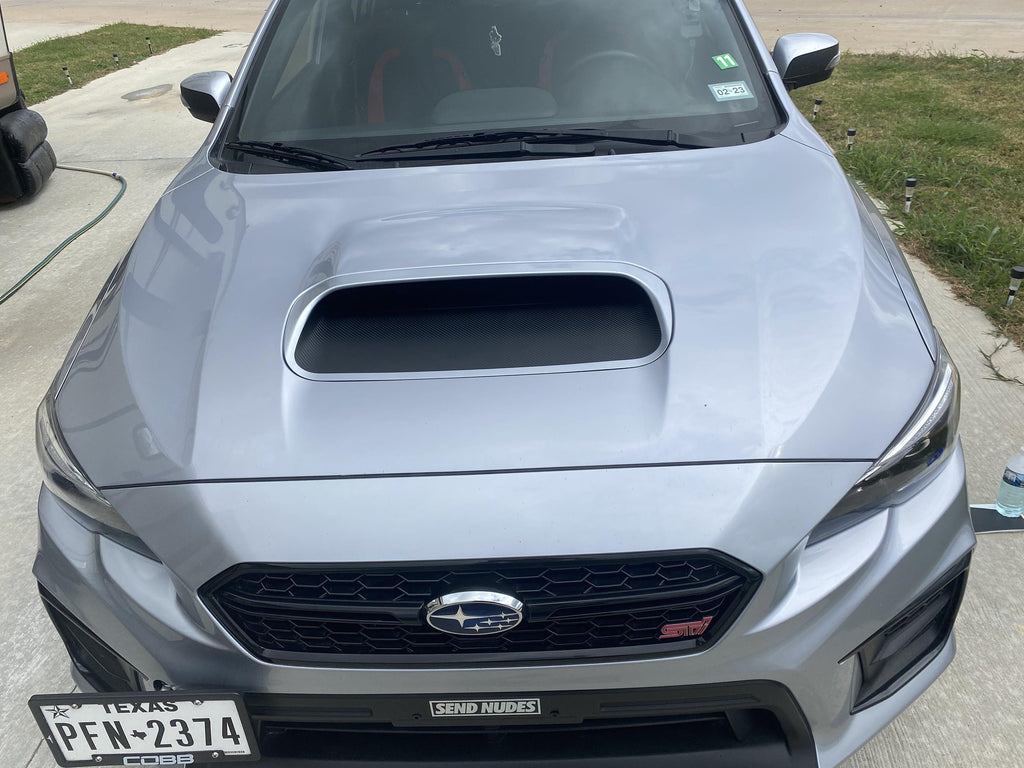 2015-2021 Subaru WRX STI 3D Carbon Hood Scoop Overlay