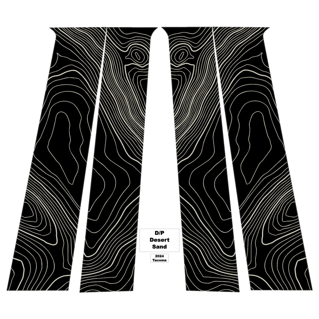 2025 Toyota 4Runner Topographic Map B Pillar Overlays Decals Stickers Graphics 6th Generation 2026