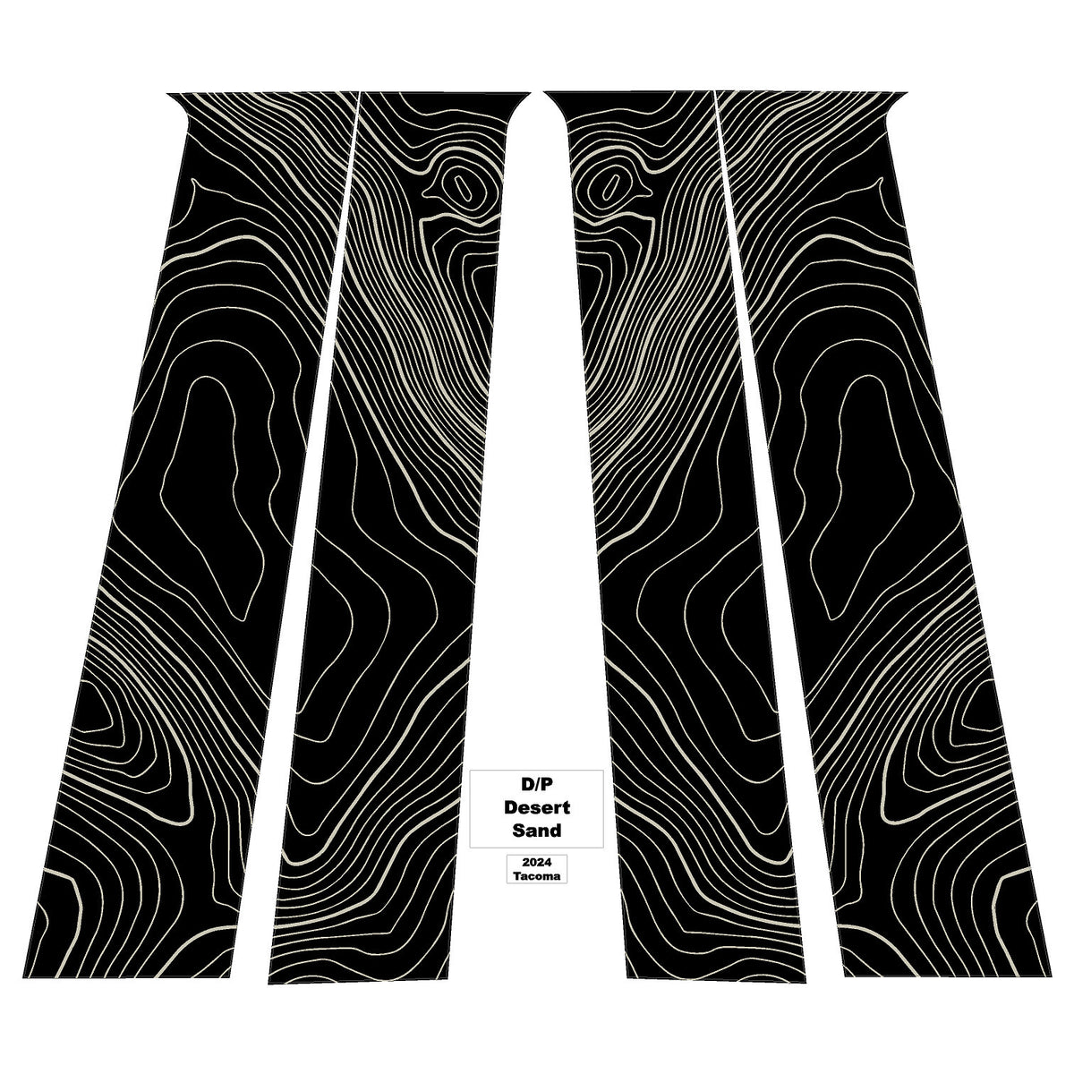 2025 Toyota 4Runner Topographic Map B Pillar Overlays Decals Stickers Graphics 6th Generation 2026