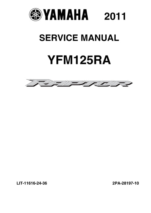 2010-2013 Yamaha Raptor 125 yfm125 Service Manual