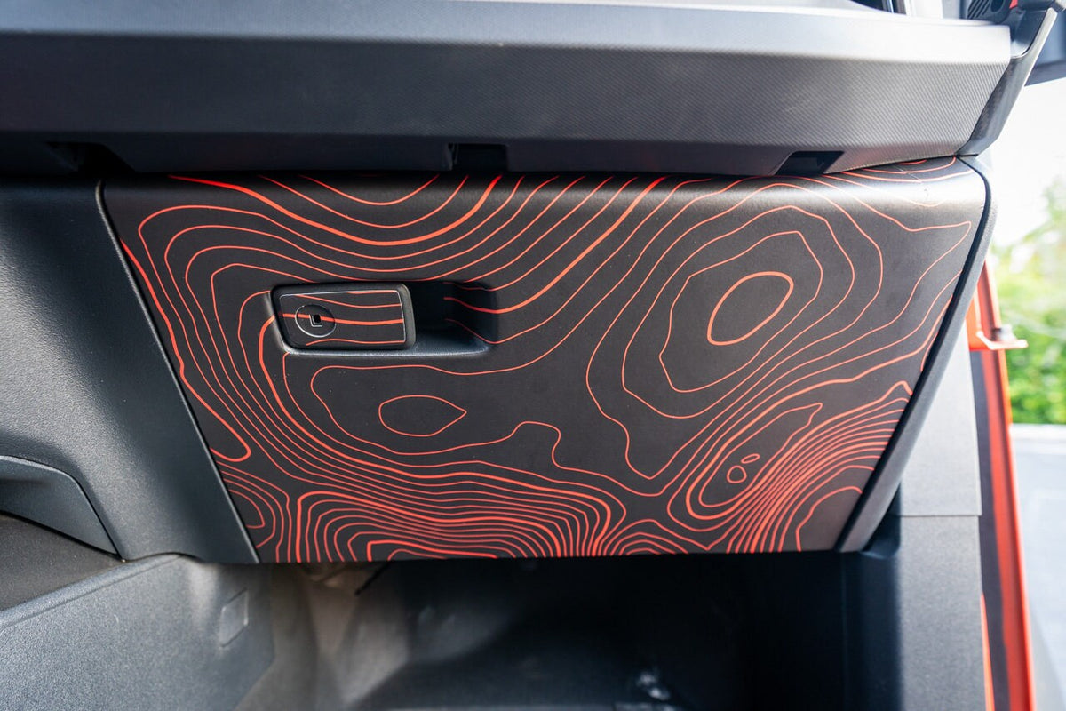2021+ Bronco Topographic Map Glovebox - Decals Stickers