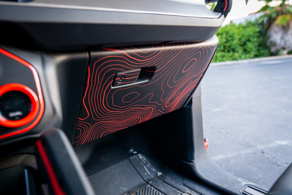2021+ Bronco Topographic Map Glovebox - Decals Stickers