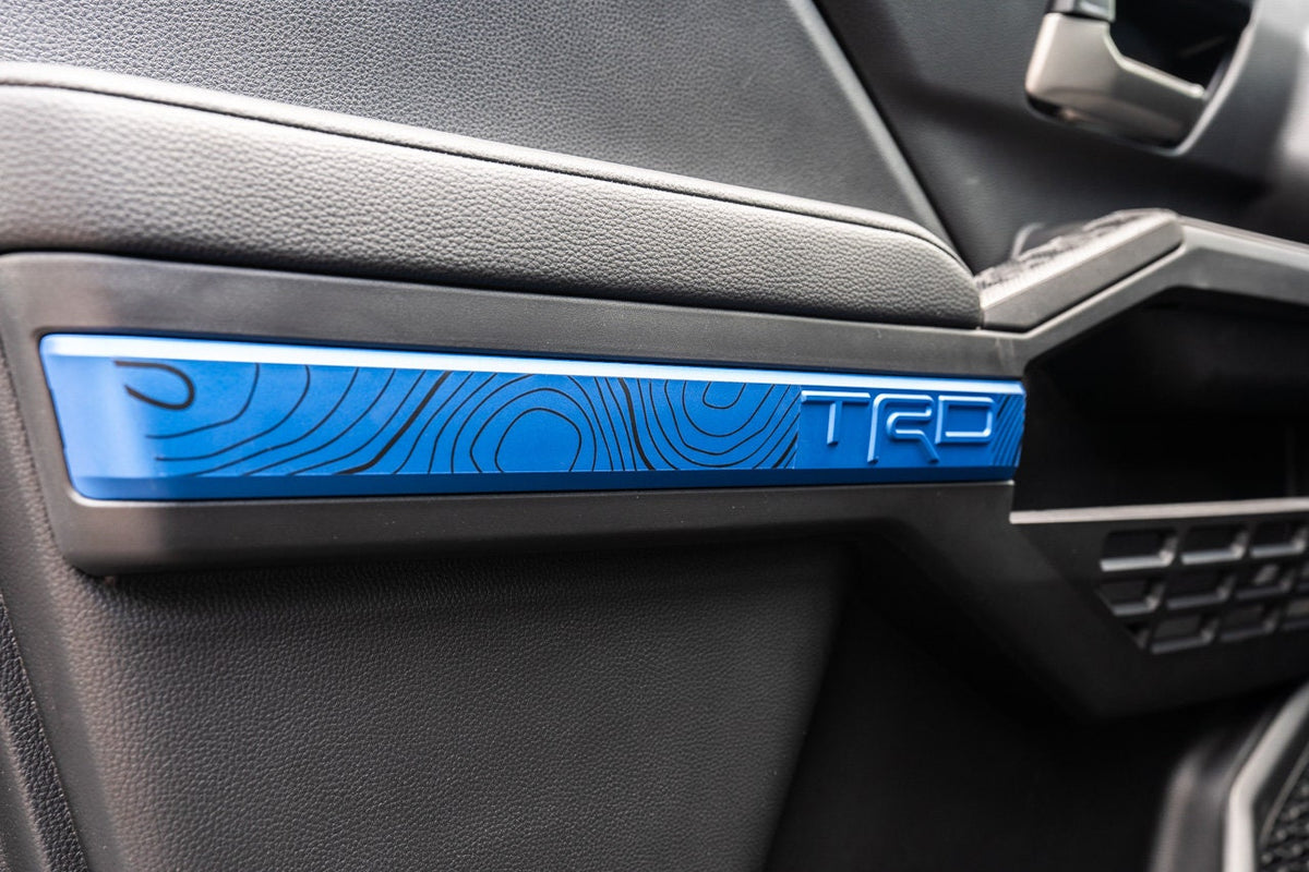 Fits 2024 Toyota Tacoma 4th Gen Topographic Map "TRD" Door Overlays
