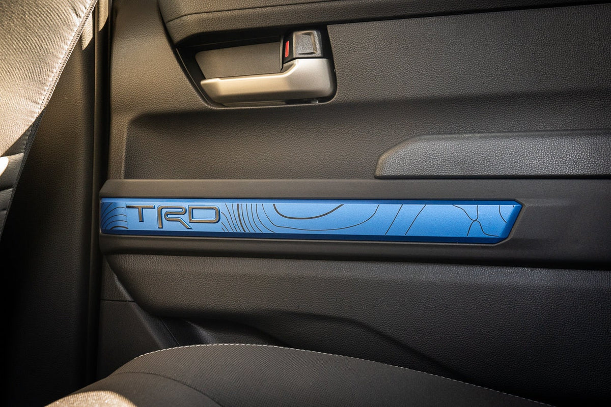 Fits 2024 Toyota Tacoma 4th Gen Topographic Map "TRD" Door Overlays