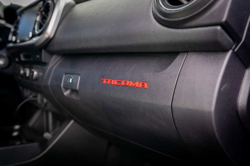 2016-2023 Toyota Tacoma Glovebox Overlays in Acrylic - 3rd Generation