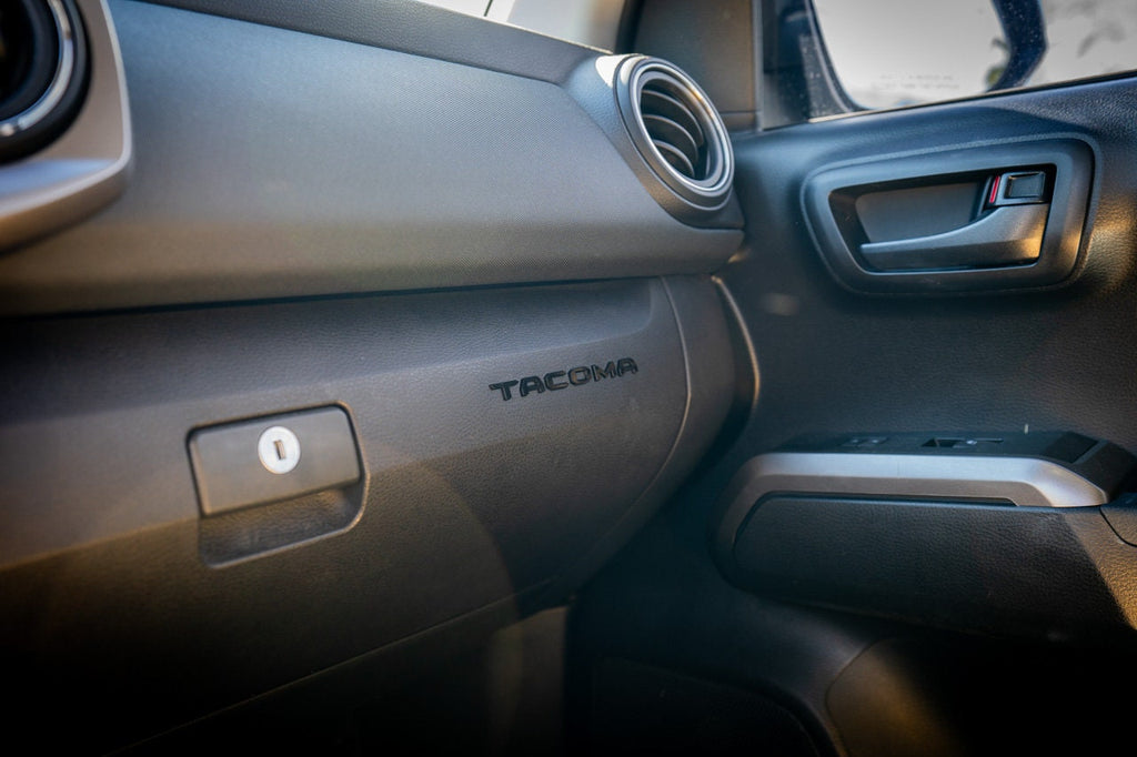2016-2023 Toyota Tacoma Glovebox Overlays in Acrylic - 3rd Generation