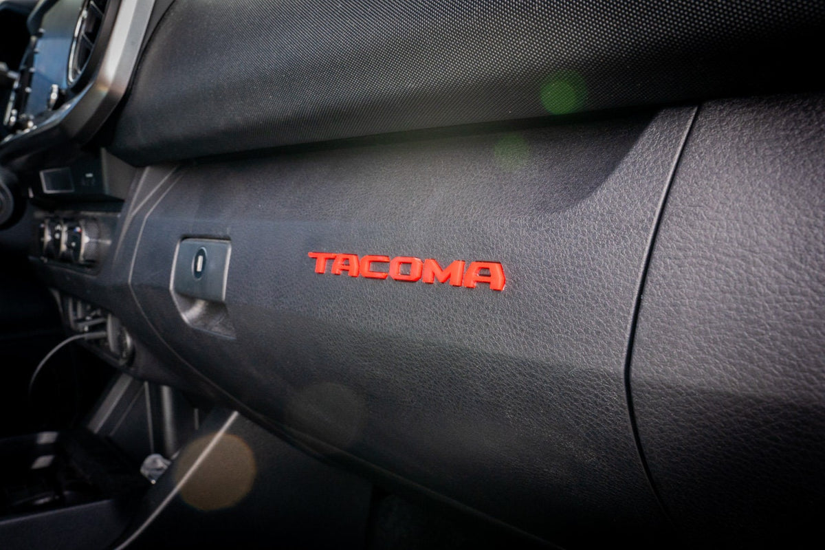 2016-2023 Toyota Tacoma Glovebox Overlays in Acrylic - 3rd Generation