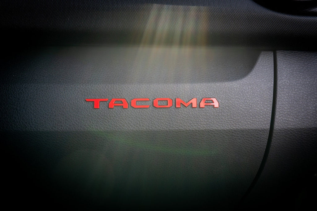 2016-2023 Toyota Tacoma Glovebox Overlays in Acrylic - 3rd Generation