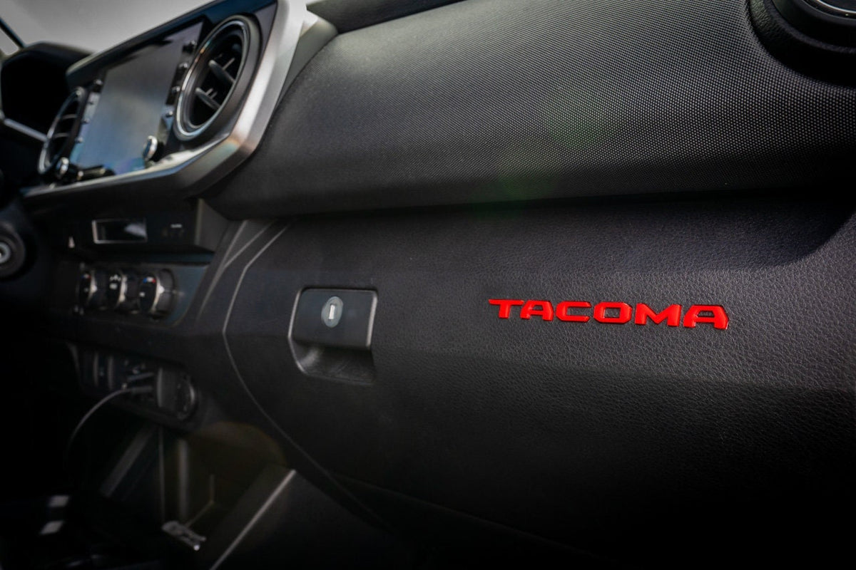2016-2023 Toyota Tacoma Glovebox Overlays in Acrylic - 3rd Generation