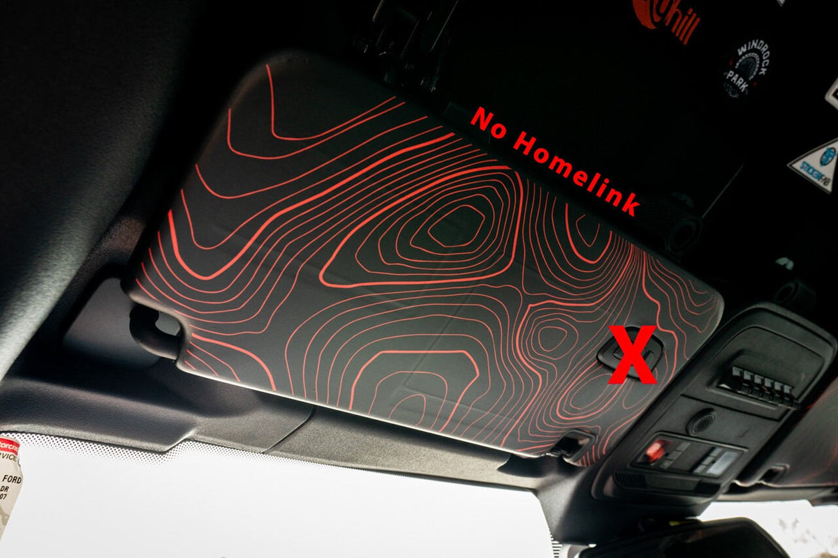 For Bronco Topographic Sun Visor Decal: Airbag Label Cover (2021-2026)