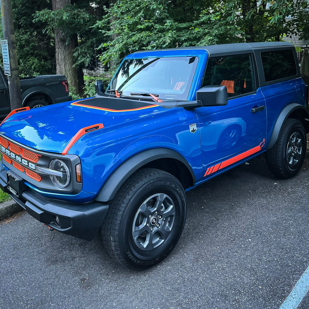 Retro 2021+ Ford Bronco Hood Overlay for 2021 2022 2023