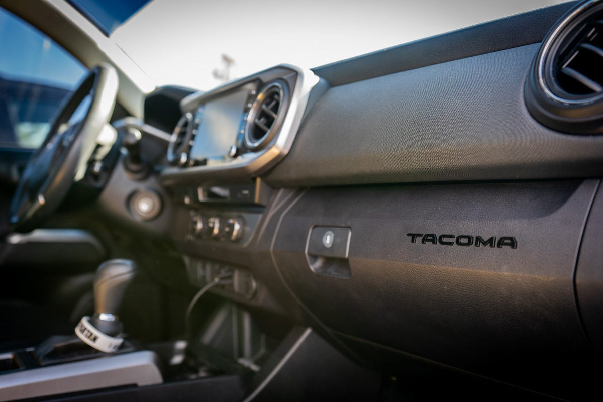 2016-2023 Toyota Tacoma Glovebox Overlays in Acrylic - 3rd Generation